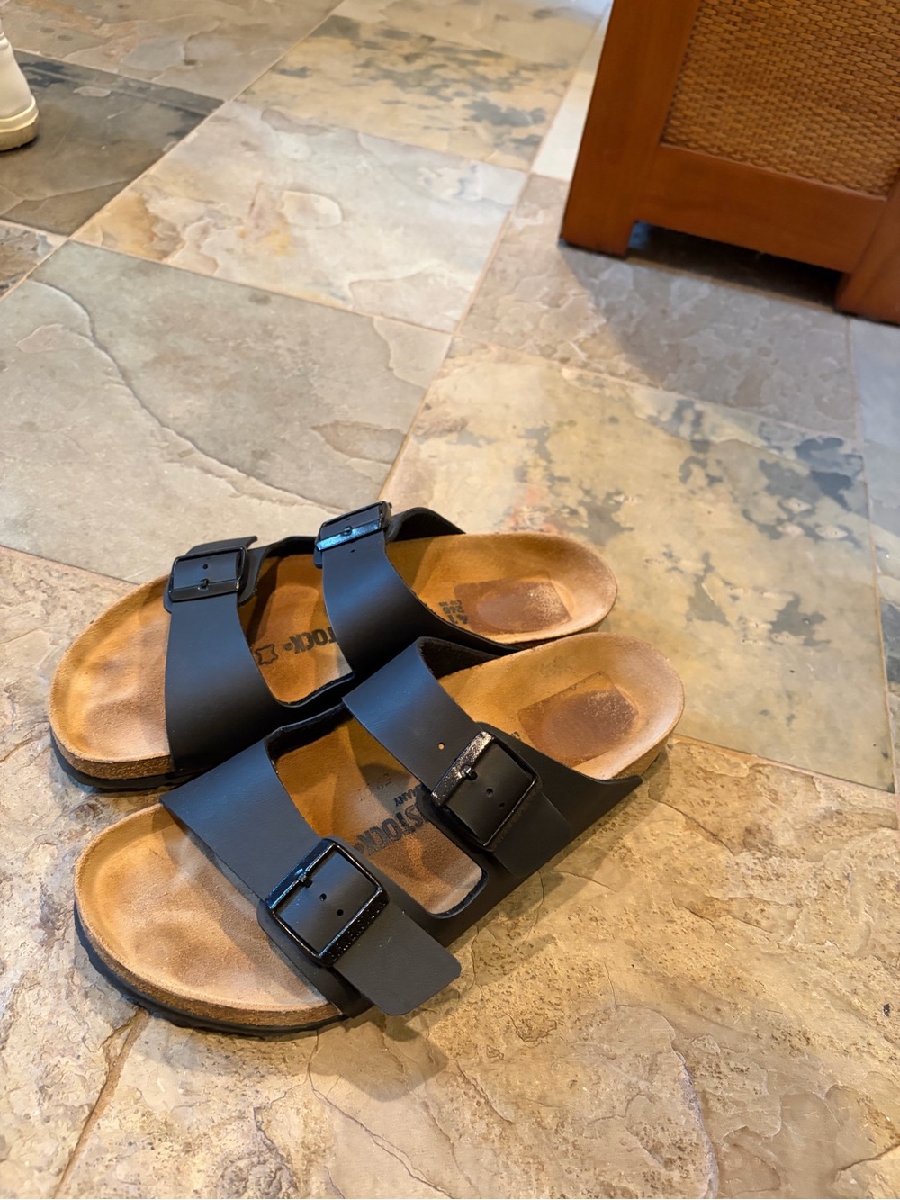 Birkenstock Men's Black Double-Buckle Sandals